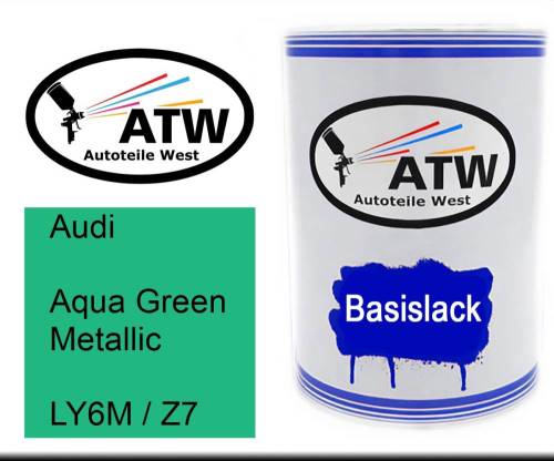 Audi, Aqua Green Metallic, LY6M / Z7: 500ml Lackdose, von ATW Autoteile West.